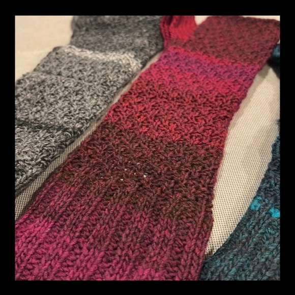 NWT Garnet Hill Gray Knit Fingerless Gloves OS - Picture 5 of 7